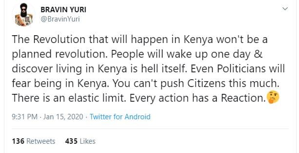 Bravin yuri bravinyuri the revolution that will happen in kenya won't be a plann