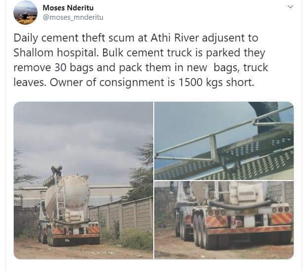 Moses nderitu moses_mnderitu daily cement theft scum at athi river adjusent to s