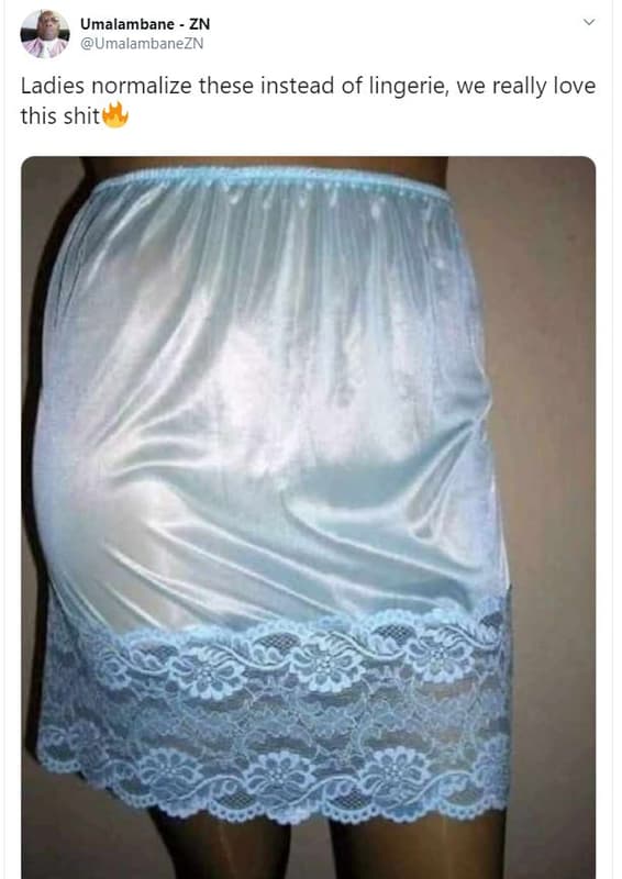 Umalambane zn umalambanezn ladies normalize these instead of lingerie we really