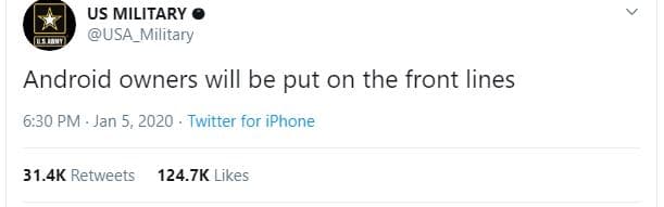 Us military usa_military android owners will be put on the front lines 6.30 pm .