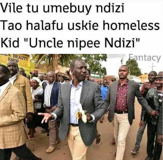 Vile tu umebuy ndizi tao halafu uskie homeless kid uncle nipee ndizi sunp beauty