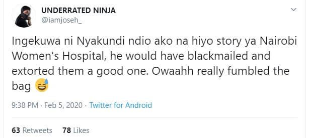 Underrated ninja iamjoseh _ ingekuwa ni nyakundi ndio ako na hiyo story ya nairo