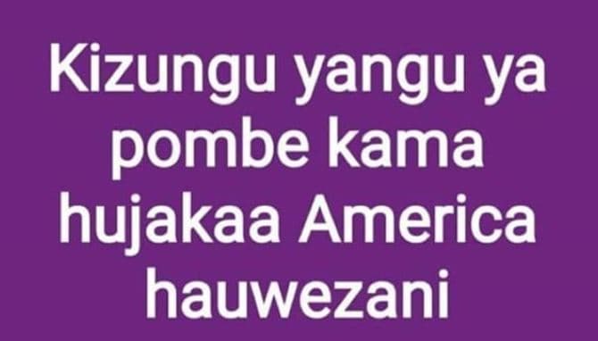 Kizungu yangu ya pombe kama hujakaa america hauwezani
