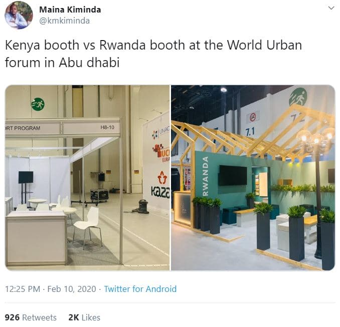 Maina kiminda kmkiminda kenya booth vs rwanda booth at the world urban forum in