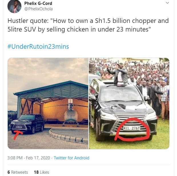 Phelix gcord phelixochola hustler quote 'how to own a sh1.5 billion chopper and