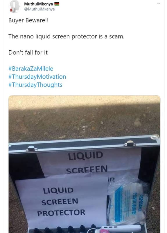 Muthuimkenya muthuimkenya buyer bewarel! the nano liquid screen protector is a s