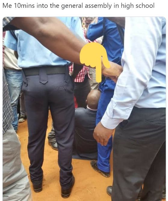 Me 1omins into the general assembly in high school