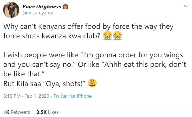 Your thighness miss_nyaruai why can't kenyans offer food by force the way they f