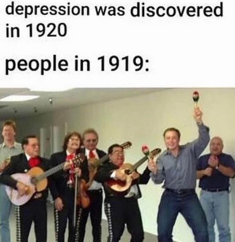 Depression was discovered in people in