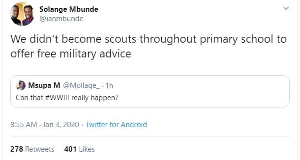 Solange mbunde ianmbunde we didn't become scouts throughout primary school to of