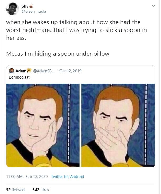 Olly olson ngula when she wakes up talking about how she had the worst nightmare