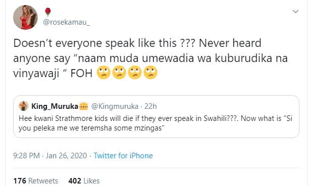 Rosekamau _ doesn't everyone speak like this ??? never heard anyone say naam mud