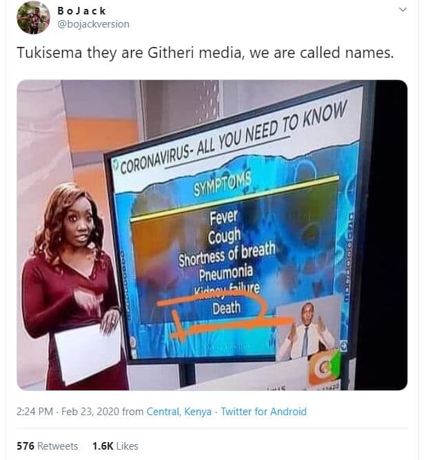 Bojac k bojackversion tukisema they are githeri media, we are called names to kn