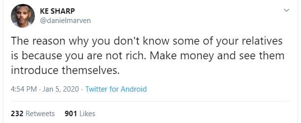 Ke sharp danielmarven the reason why you don't know some of your relatives is be