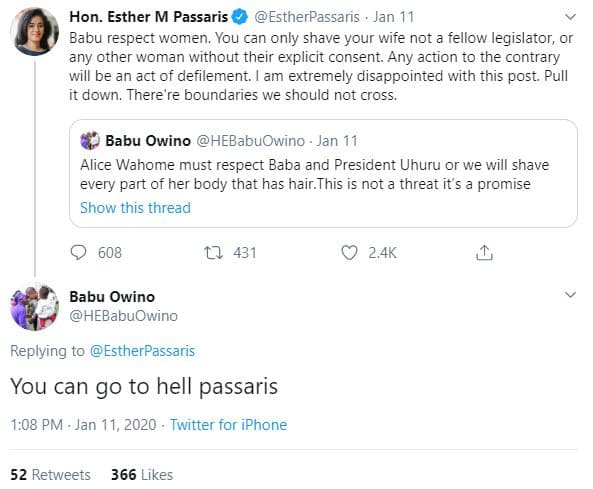 Hon. esther m passaris estherpassaris jan 11 babu respect women you can only sha