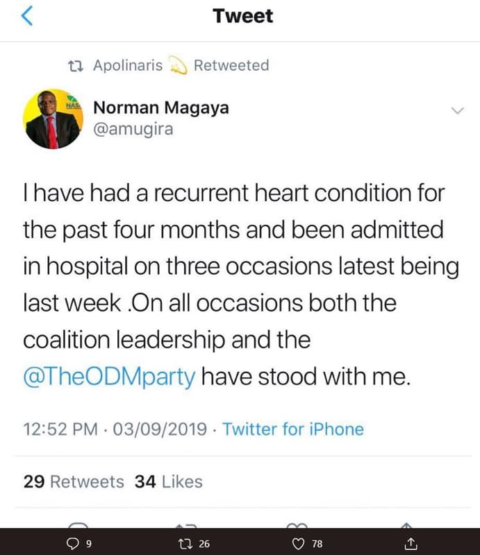 Tweet 1 apolinaris retweeted norman magaya amugira have had a recurrent heart co