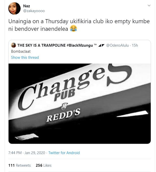 Naz zakayoooo unaingia on a thursday ukifikiria club iko empty kumbe ni bendover