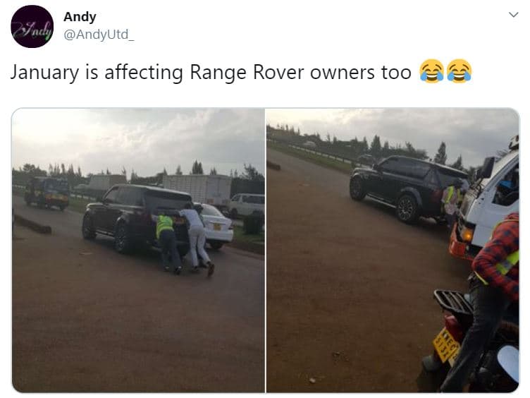 Andy ynd andyutd_ january is affecting range rover owners too