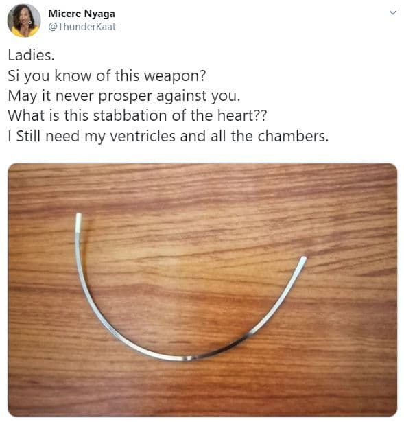 Micere nyaga inunderkaat ladies_ si you know of this weapon? may it never prospe