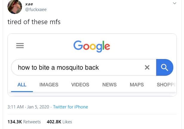 Xae fuckxaee tired of these mfs google how to bite a mosquito back all images vi