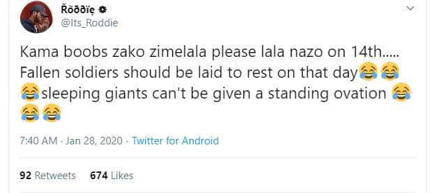 Rãzię its_roddie kama boobs zako zimelala please lala nazo on 14th. fallen soldi