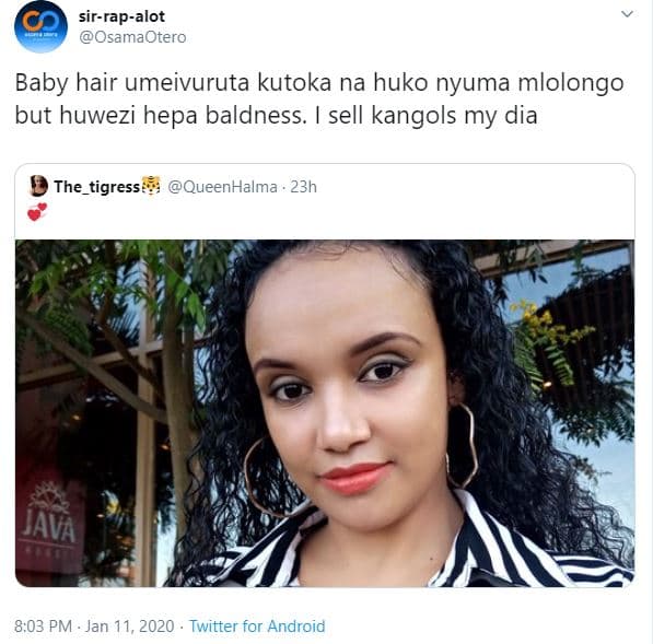 Sirrapalot osamaotero baby hair umeivuruta kutoka na huko nyuma mlolongo but huw