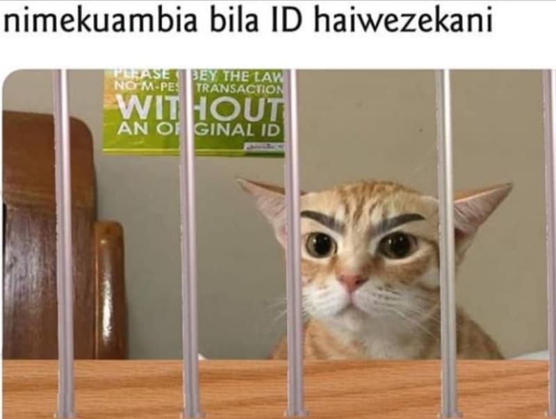 Nimekuambia bila id haiwezekani ae beythe no mpes pransiect8 without an or ginal