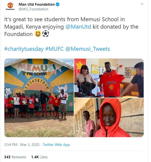 Man utd foundation 5uon mu_foundation it's great to see students from memusi sch
