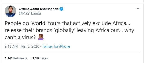Ottilia anna masibanda mas banda people do 'world' tours that actively exclude a