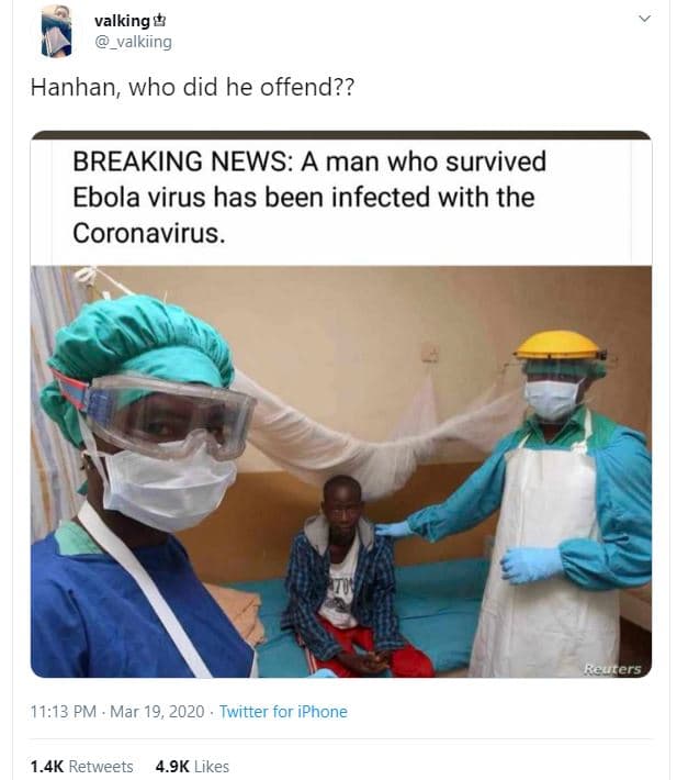 Valking valkiing hanhan, who did he offend?? breaking news a man who survived eb