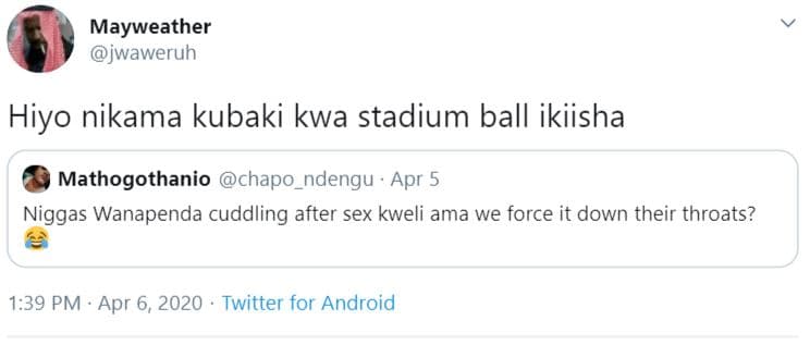 Mayweather iwaweruh hiyo nikama kubaki kwa stadium ball ikiisha mathogothanio ch