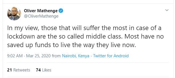 Oliver mathenge olivermathenge in my view those that will suffer the most in cas