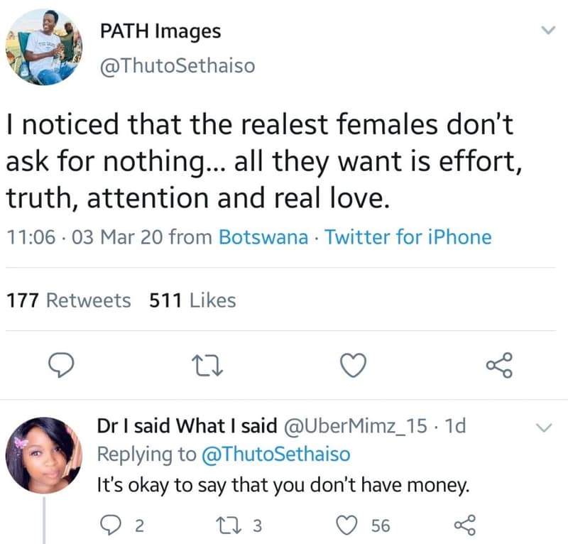 Path images thutosethaiso noticed that the realest females don't ask for nothing