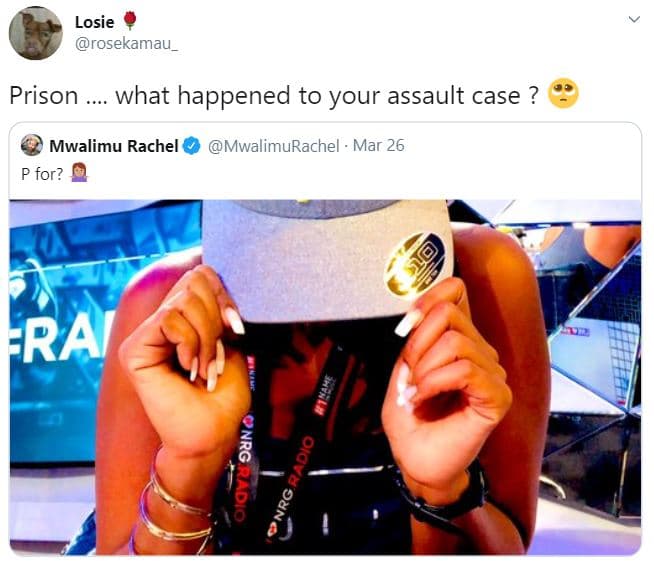 Losie rosekamau _ prison what happened to your assault case ? mwalimu rachel for