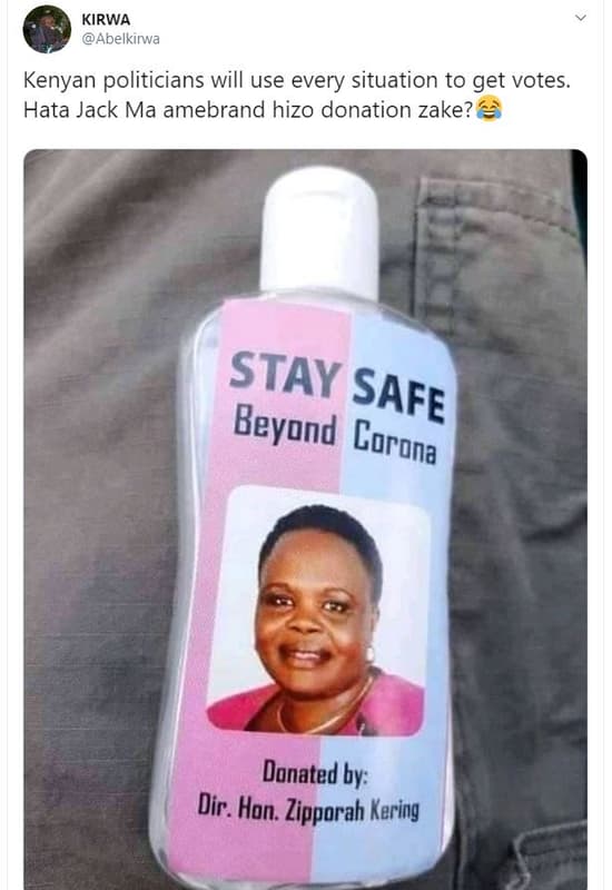 Kirwa abelkirwva kenyan politicians will use every situation to get votes. hata