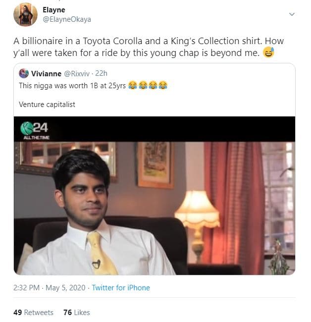 Elayne elayneokaya a billionaire in a toyota corolla and a king's collection shi