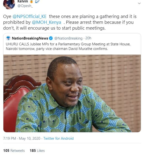 Kelvin opesh _ oye npsofficial_ke these ones are planing gathering and it is pro