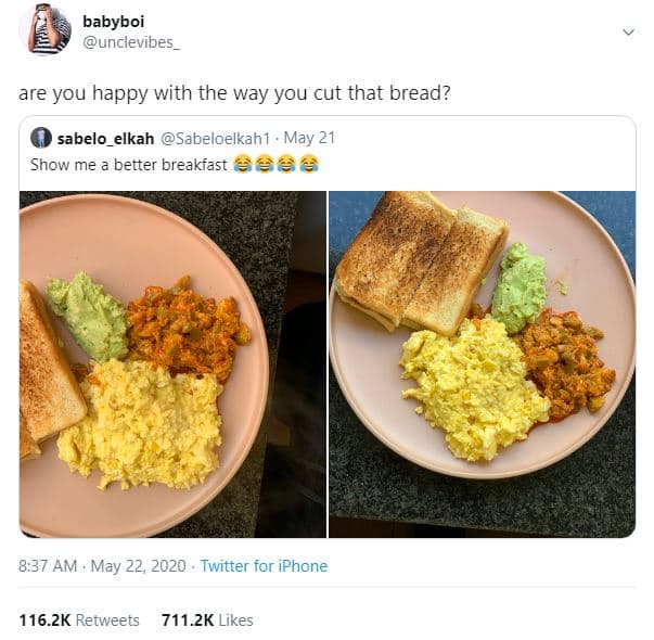 Babyboi unclevibes are you happy with the way you cut that bread? sabelo_elkah s