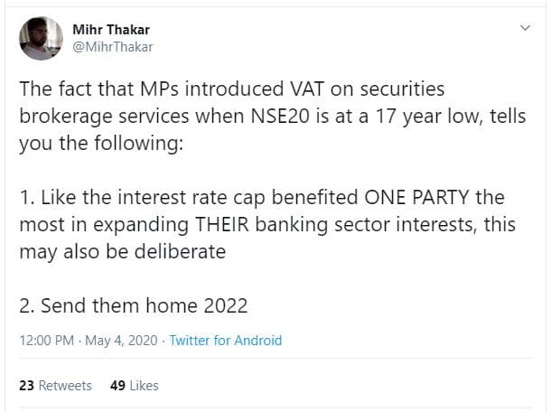 Mihr thakar mihrthakar the fact that mps introduced vat on securities brokerage