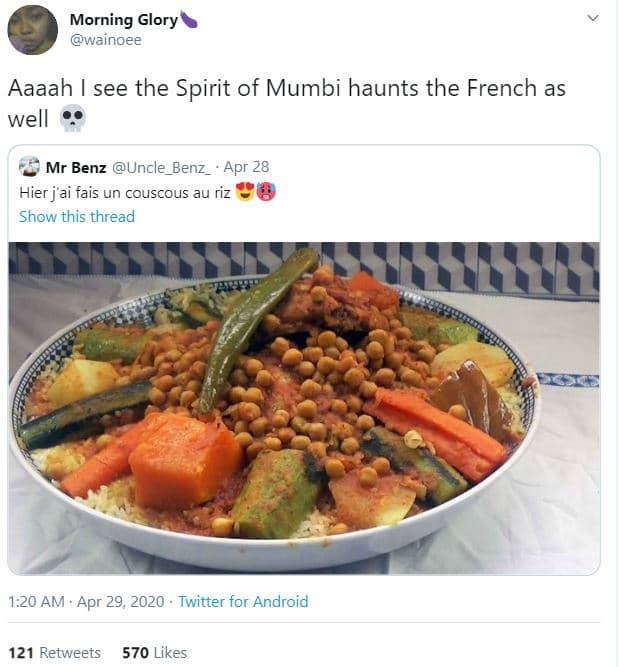 Morning glory wainoee aaaah see the spirit of mumbi haunts the french as well mr