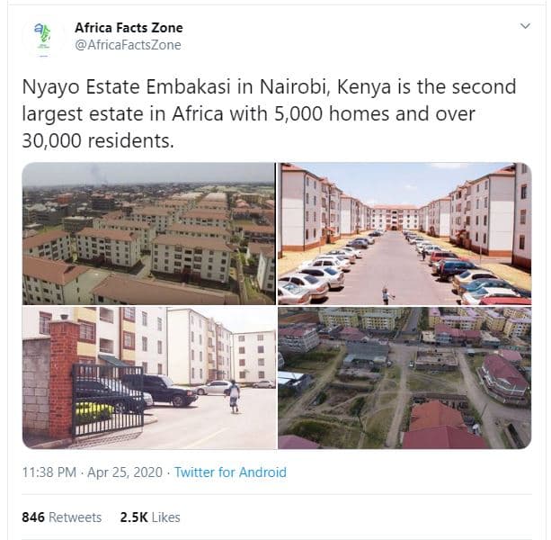 Africa facts zone africafactszone nyayo estate embakasi in nairobi, kenya is the