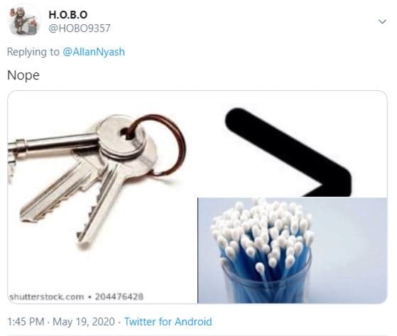 H.o.b.o hobo9357 replying to allannyash nope utterstorecom 1.45 pm . may 19, twi