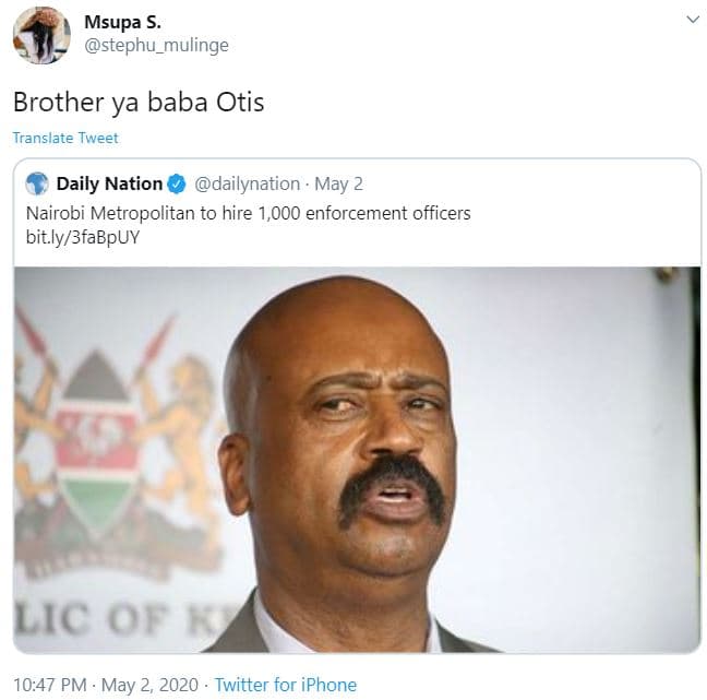 Msupa . stephu_mulinge brother ya baba otis translate tweet daily nation dailyna