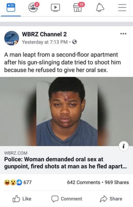 Wbrz channel 2 brzy yesterday at 7.13 pm a man leapt from a secondfloor apartmen