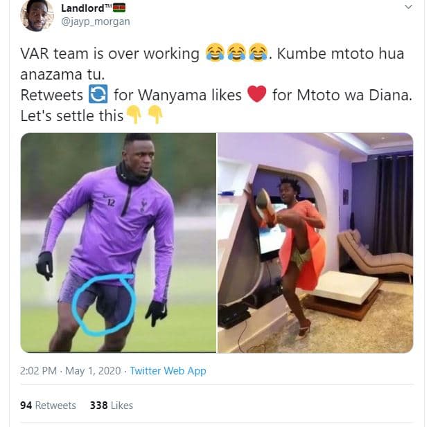 Landlord jayp_morgan var team is over working anazama tu. retweets for wanyama l