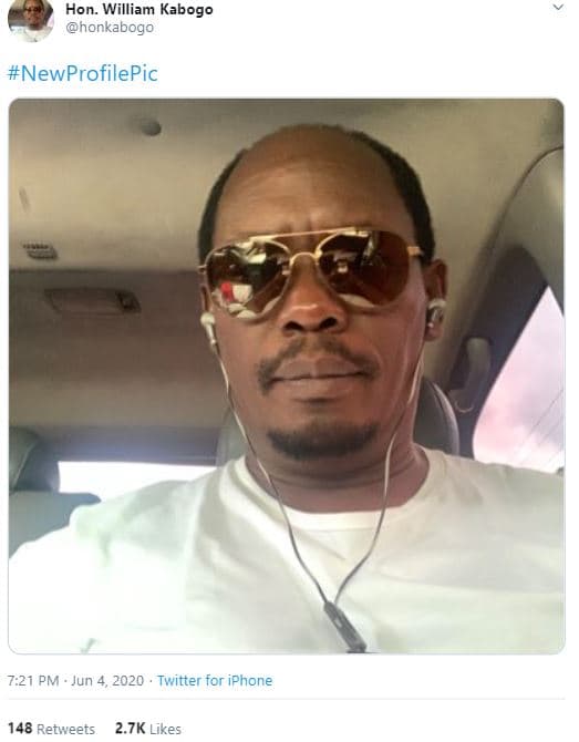 Hon. william kabogo honkabogo newprofilepic 7.21 pm jun twitter for iphone 148 r