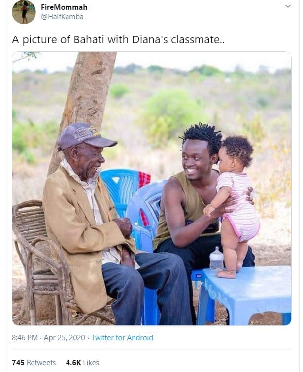 Firemommah halfkamba a picture of bahati with diana's classmate. 8,46 pm apr 25,