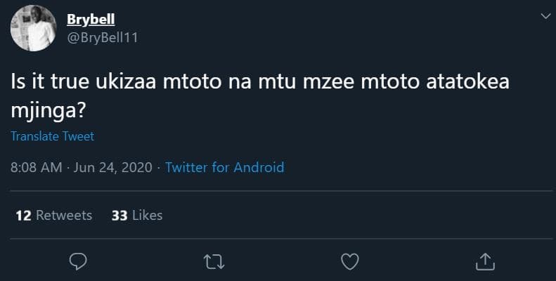 Brybell brybell1 1 is it true ukizaa mtoto na mtu mzee mtoto atatokea mjinga? tr