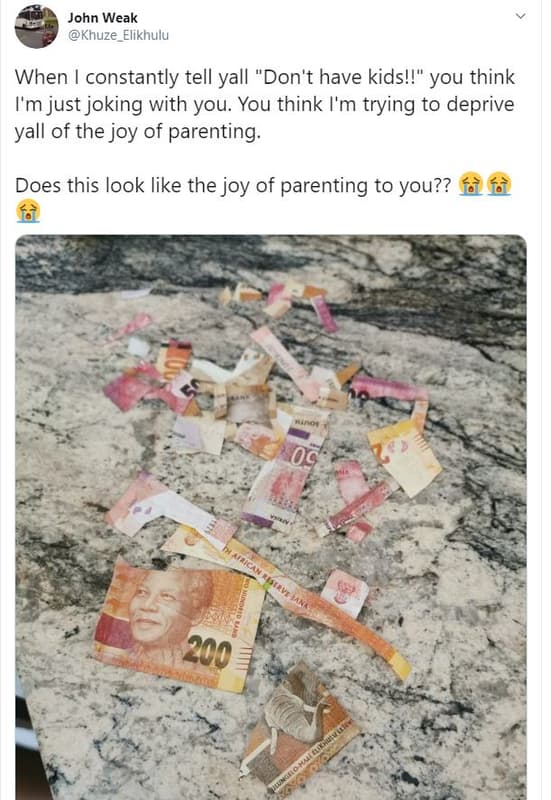 John weak khuze_elikhulu when constantly tell yall 'don't have kids'! you think