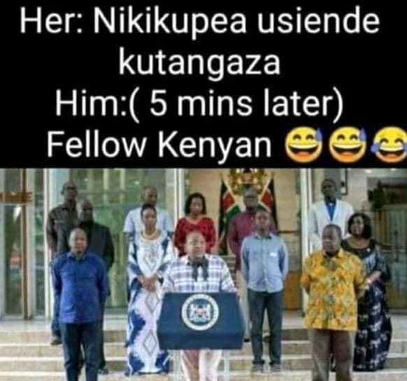 Her nikikupea usiende kutangaza him 5 mins later fellow kenyan